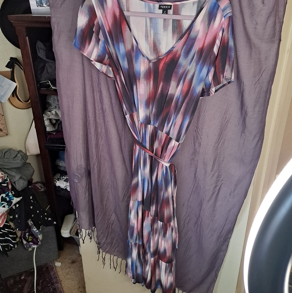 Torrid Tiered Tie Dye Maxi Dress size 2X size 18/20 - Picture 3 of 4